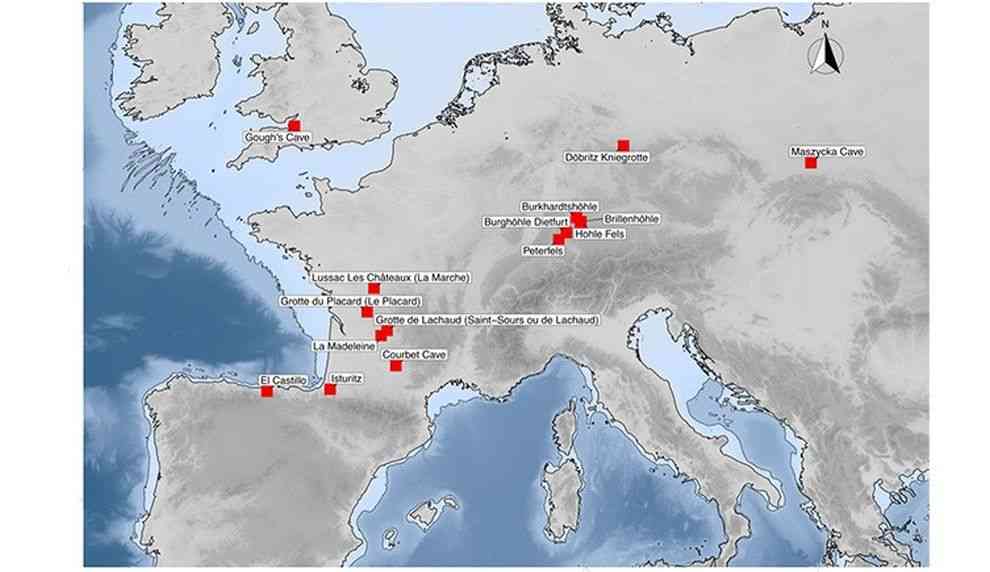 Fundstellen für Endokannibalismus in Europa