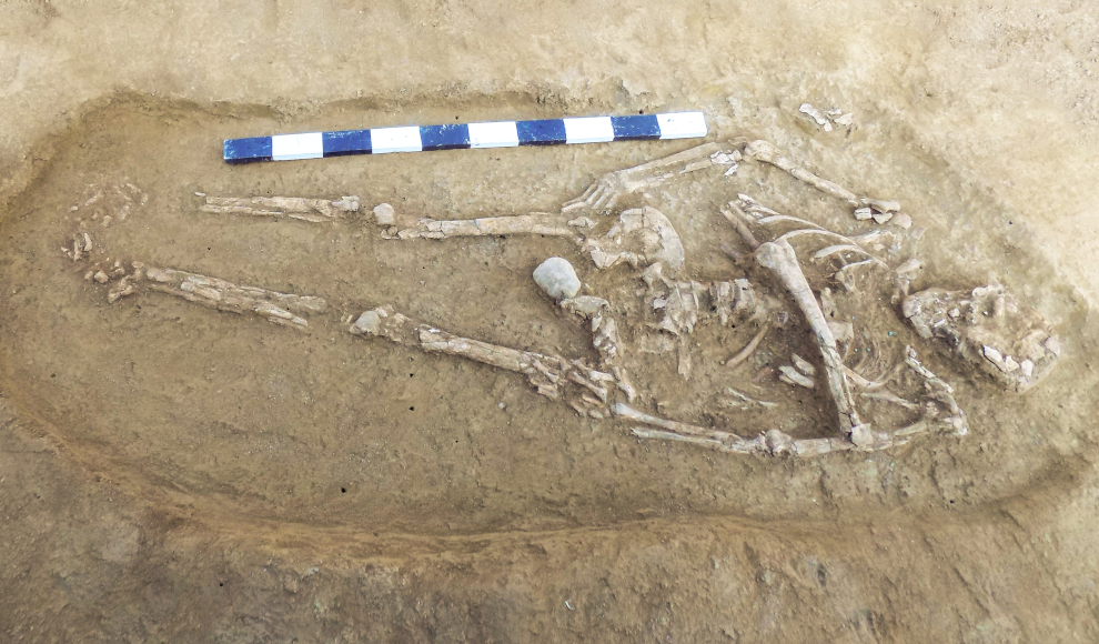 Überreste eines Urmenschen, der an Extremkälte gestorben ist