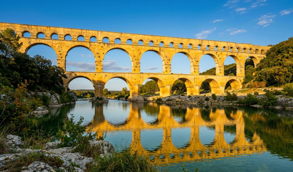 Kalkschichten im Pont du Gard deuten auf eine Seuche im antiken Nîmes