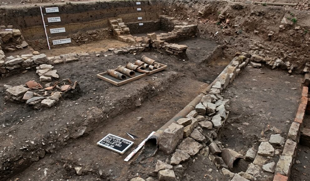 Unter Kloster Posa liegt eine 700 Jahre alte Wasserleitung aus Ton
