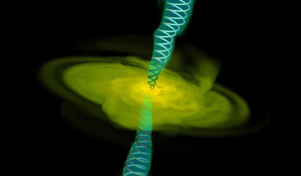 Schwarzes Loch wird durch Magnetfelder beeinflusst