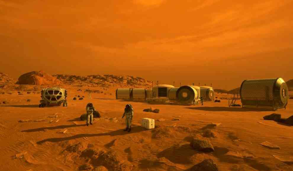 Konzept für eine Basis auf dem Mars