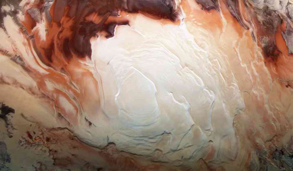 Eiskappe des Mars-Südpols
