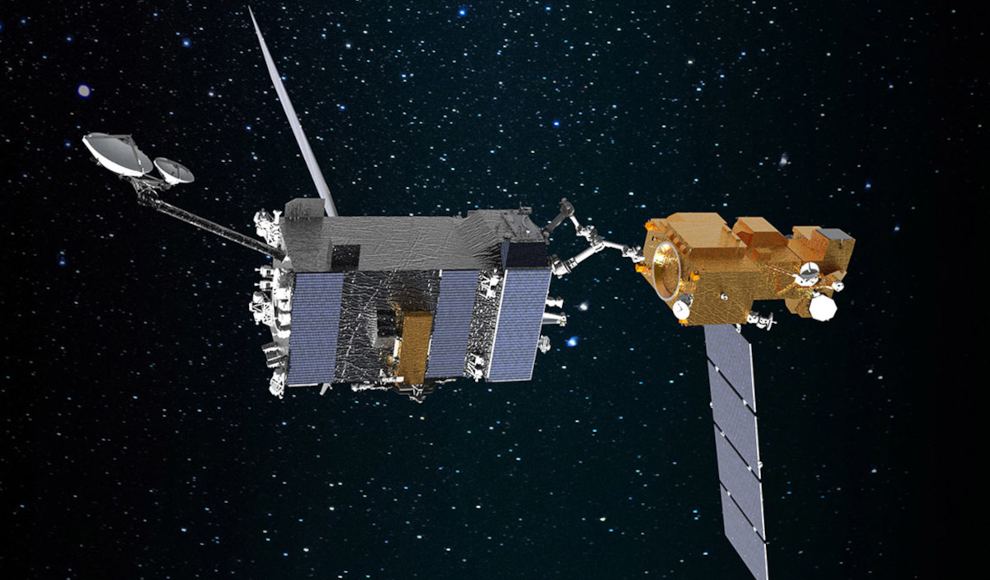 Osam-1 Roboter tankt Satelliten im Weltraum