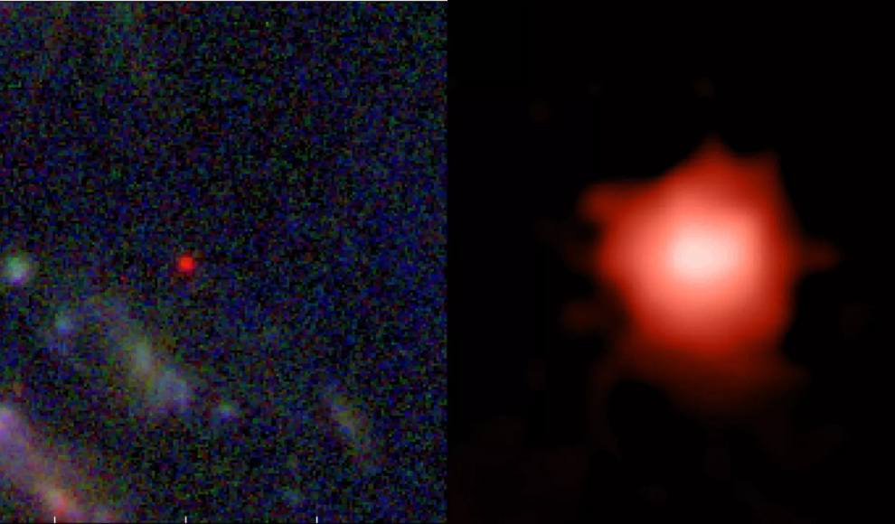 Galaxie GLASS-z13 aufgezeichnet mit der NIRCam 