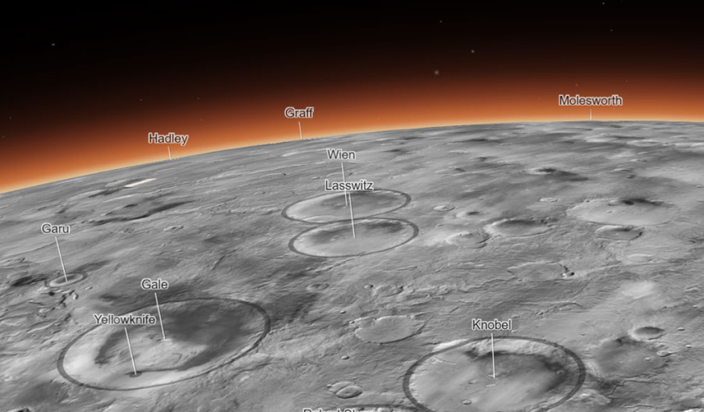 Ausschnitt des Global CTX Mosaic of Mars