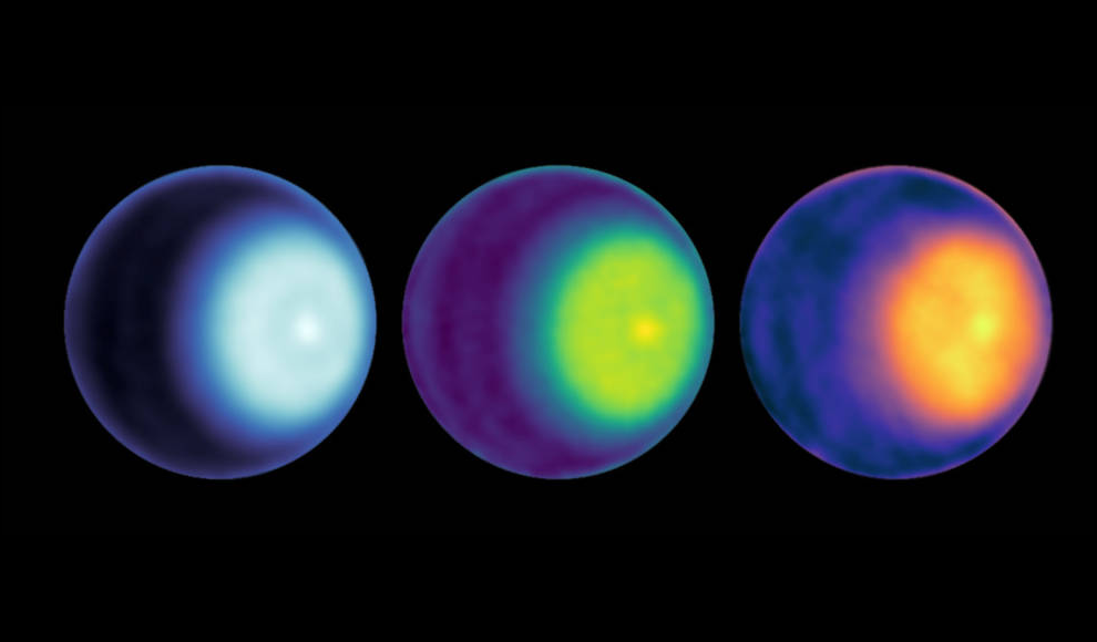 Radiowellen zeigen einen Polarwirbelsturm auf dem Uranus 