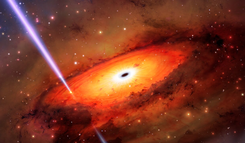Kollision von zwei Sternen bei einem Schwarzen Loch