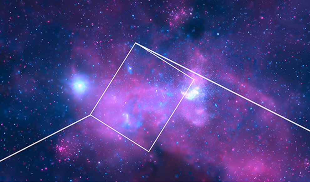 Helle Flecken im Zentrum der Milchstraße durch Röntgenstrahlung