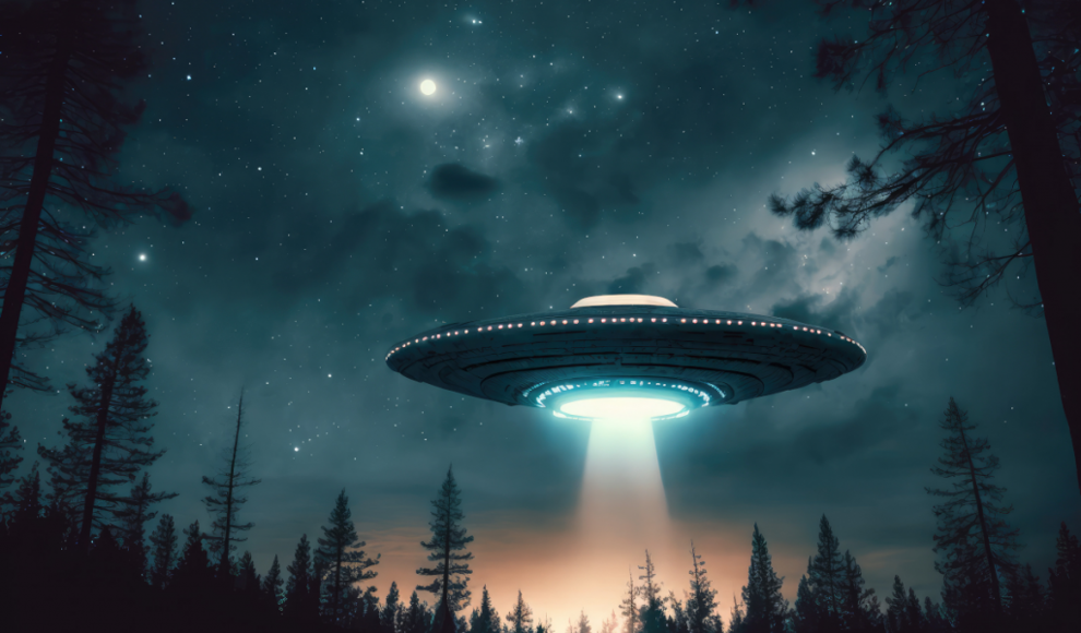 UFO in der Nähe eines Flughafens