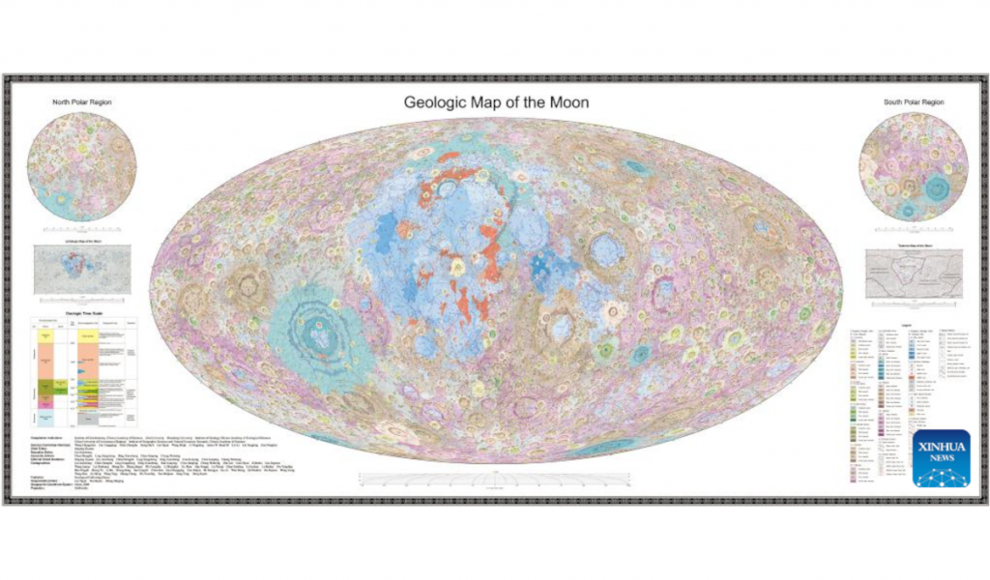 Geologische Karte des Mondes 