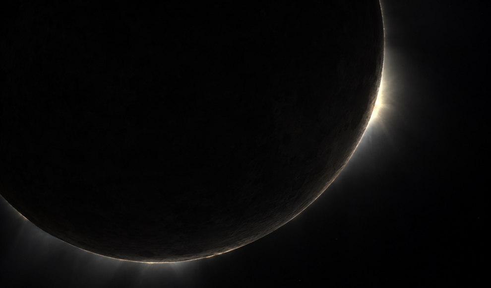 Neue Mondbilder zeigen eine 54 Minuten lange Sonnenfinsternis