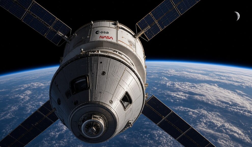 Vor der Mondlandung testen Astronauten zwei Mondfähren im Erdorbit