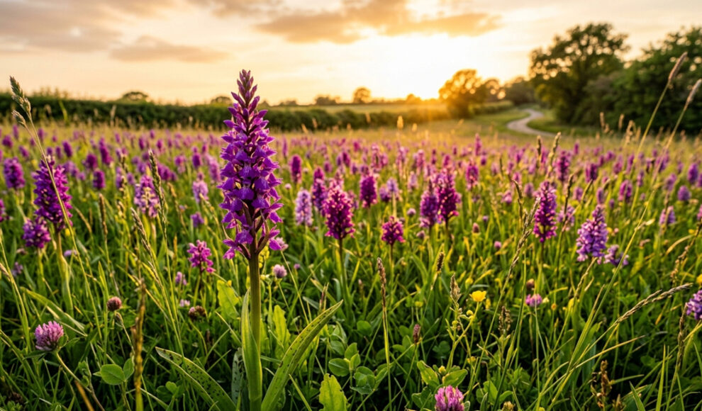 Auf einem verlassenen Acker wachsen plötzlich Tausende Orchideen