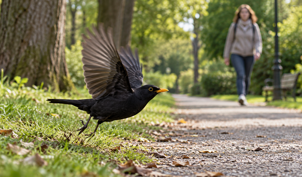 Stadtvögel fliehen vor Frauen früher als vor Männern