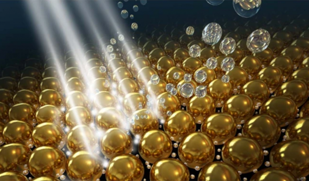 Superkristall aus Gold- und Platinnanopartikeln
