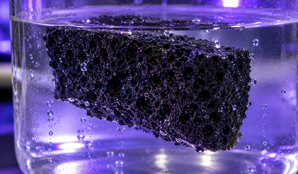 Neues Kohlenstoffmaterial zerlegt Ewigkeitschemikalien mit Licht