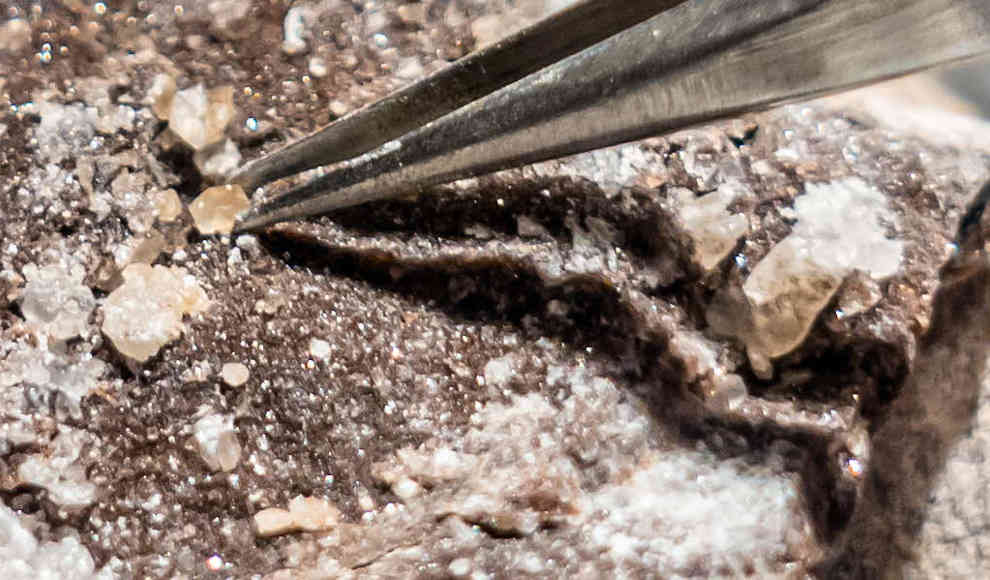 Kristalle aus dem Siljan-Meteoritenkrater in Schweden
