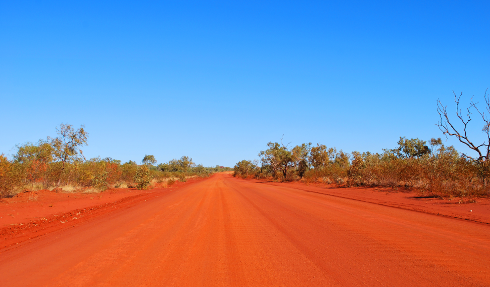 Outback in Australien während der Trockenzeit 
