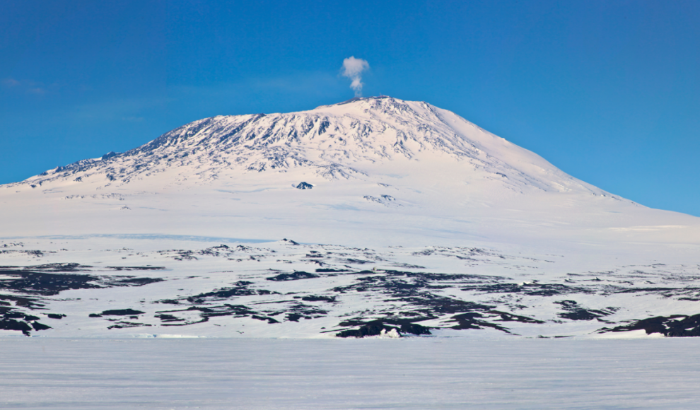 Mount Erebus, ein Vulkan in der Antarktis