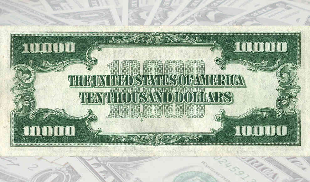 Die 100 000 Dollar Banknote Der Usa