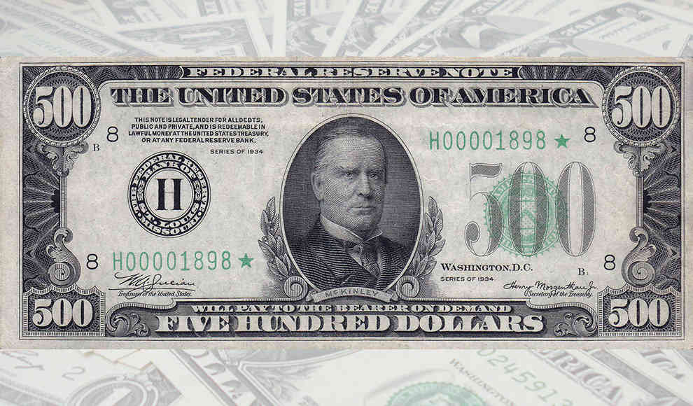 Die 100 000 Dollar Banknote Der Usa