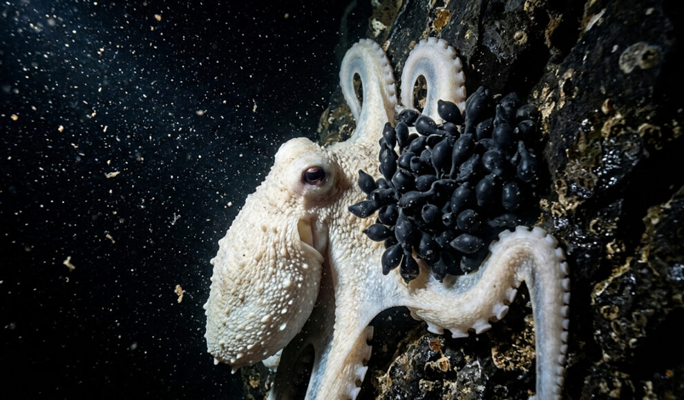 53 Monate lang bewacht ein Tintenfisch seine Eier