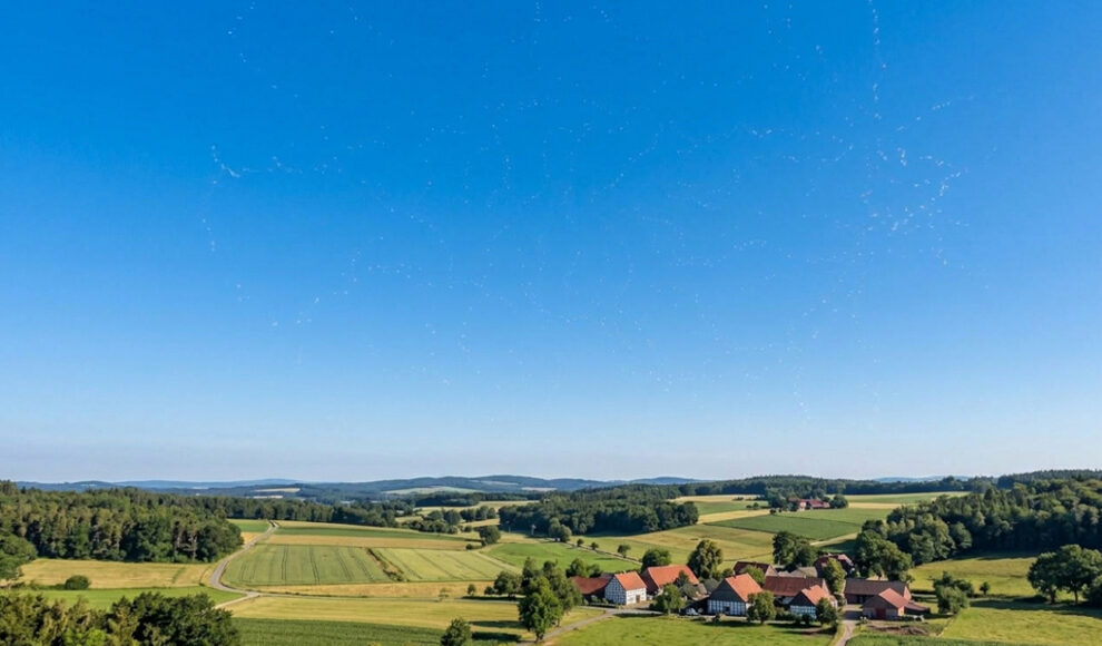 Die weißen Punkte am blauen Himmel sind die eigenen Blutkörperchen