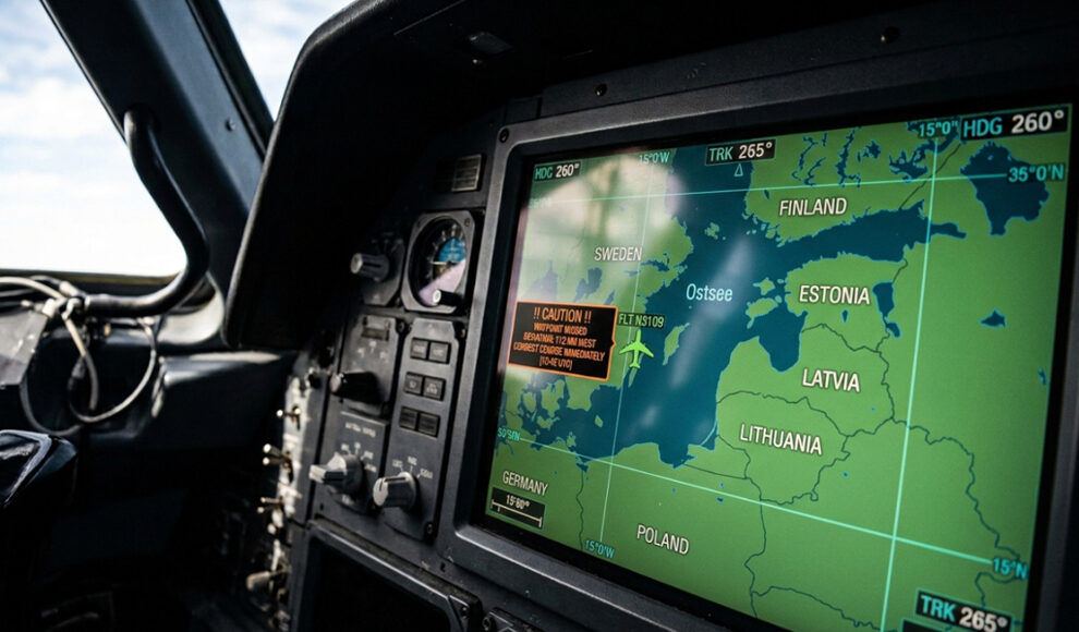 Über der Ostsee verlieren Flugzeuge ihr Satellitensignal