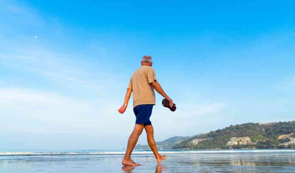 Rentner am Strand