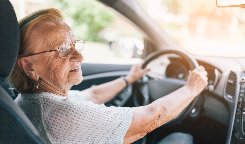 Autofahrerin mit schlechter Sehfähigkeit