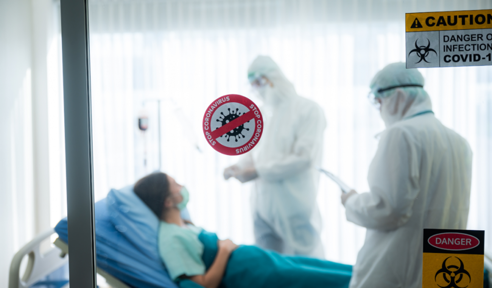 Covid-19-Patient im Krankenhaus