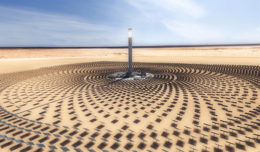 Solarthermisches Turmkraftwerk in Marokko