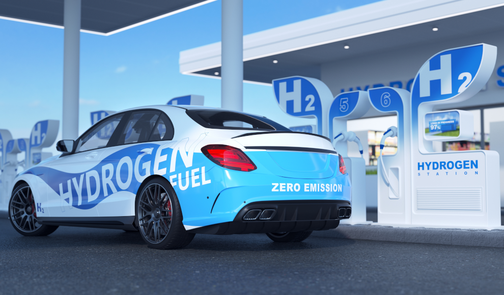 Wasserstoffautos an einer Tankstelle (Symbolbild)