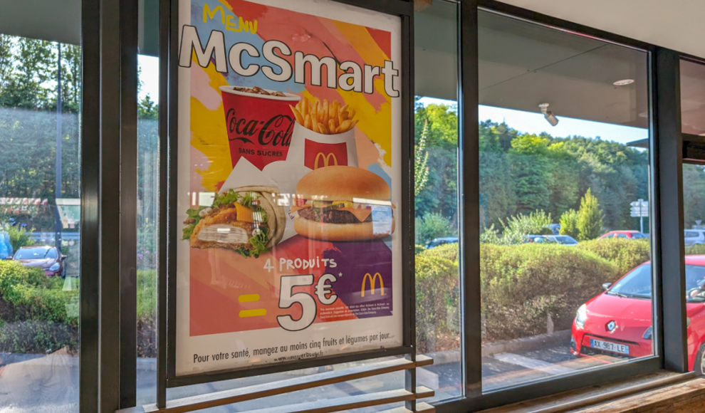 Werbung für CO₂-intensive Burger