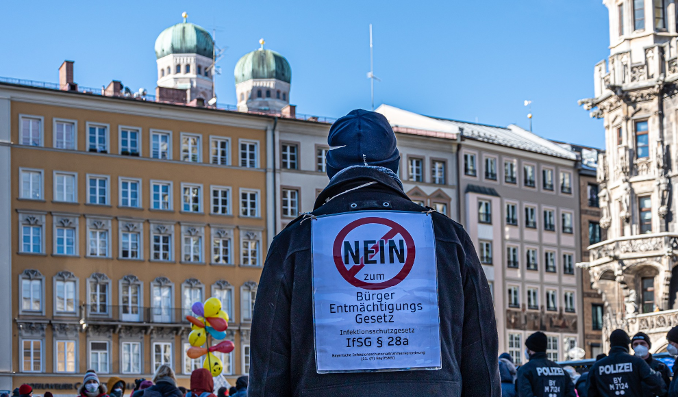 Querdenker auf einer Demo