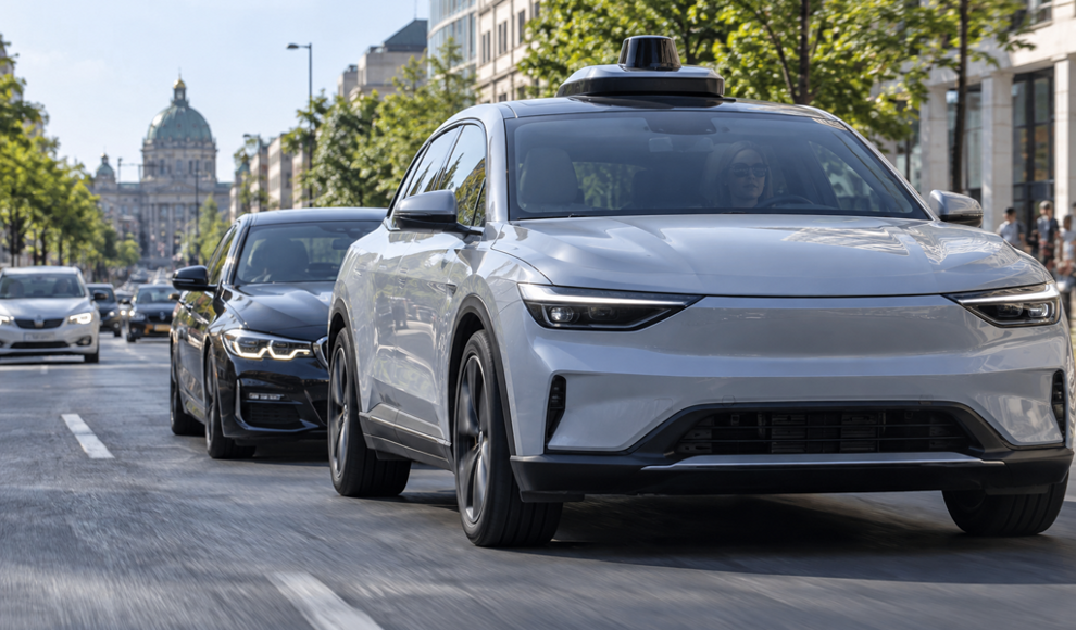 Hinter autonomen Autos halten Menschen weniger Abstand