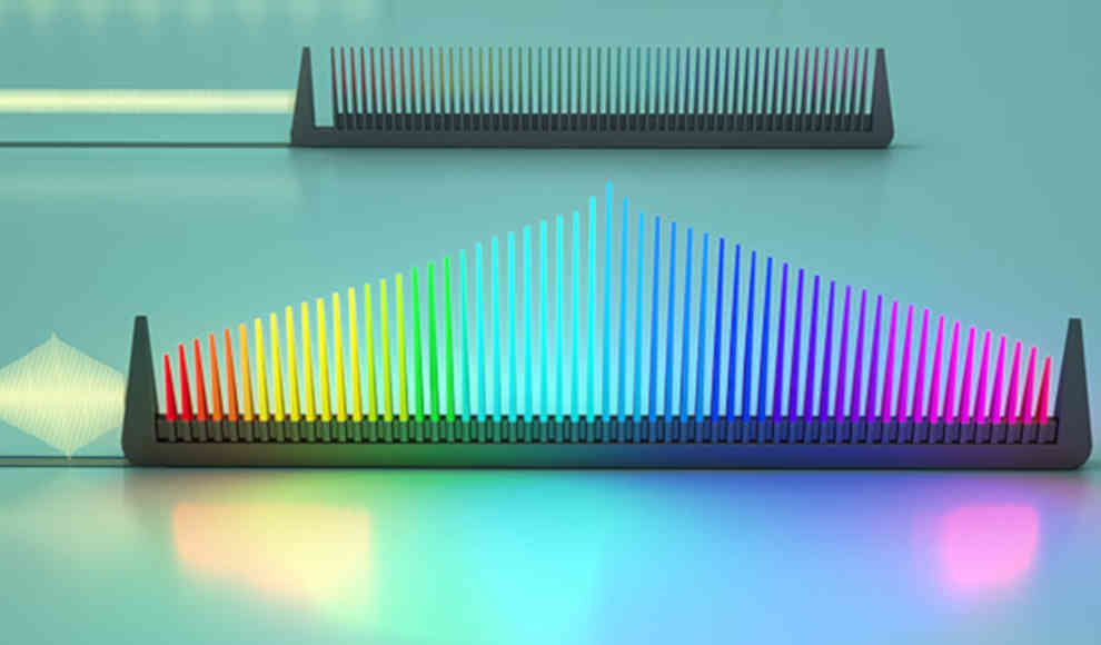 Musik drahtlos per Laser-Frequenzkamm übertragen