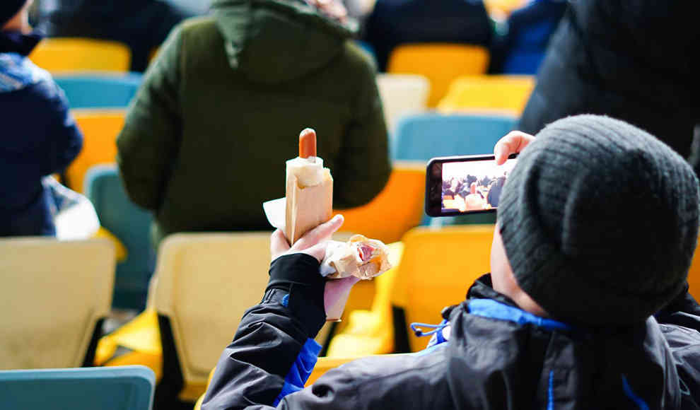 Essen im Stadion