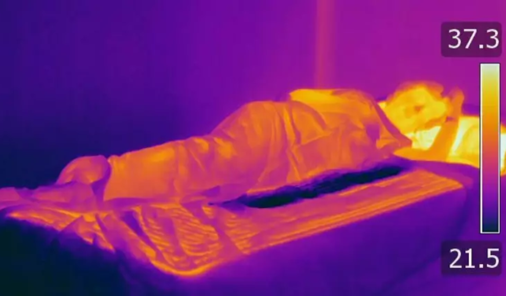 Matratze mit aktiven Wärme- und Kühlflächen