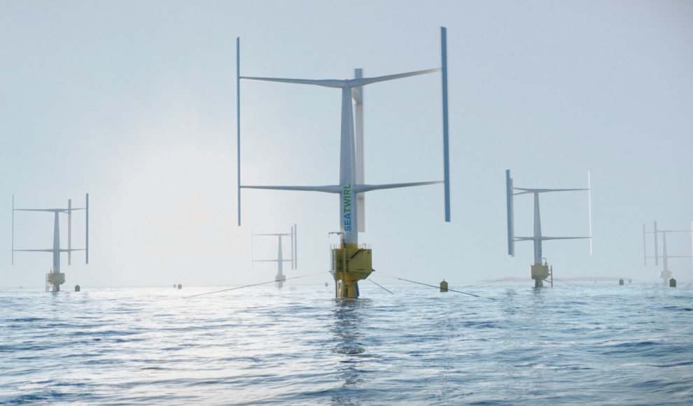Offshore-Windpark mit Vertikalachsern