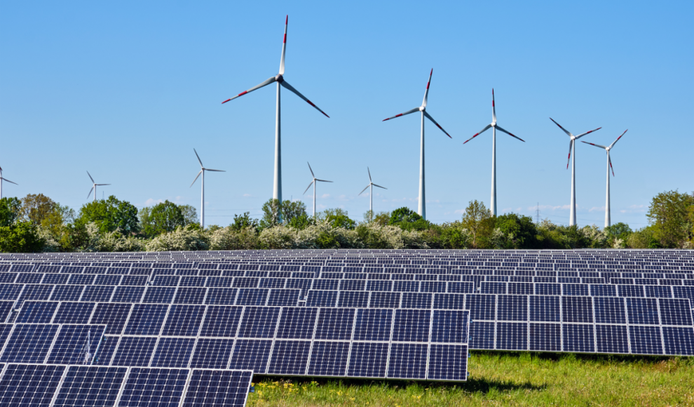 Stromproduktion mit Wind- und Solarkraft