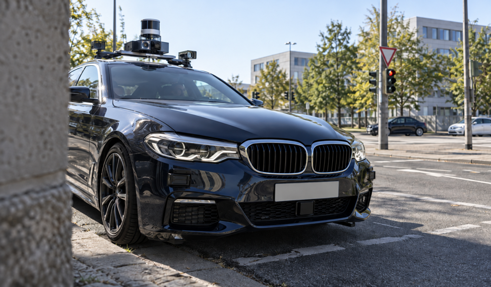 Testauto erkennt Gefahren hinter verdeckten Straßenecken