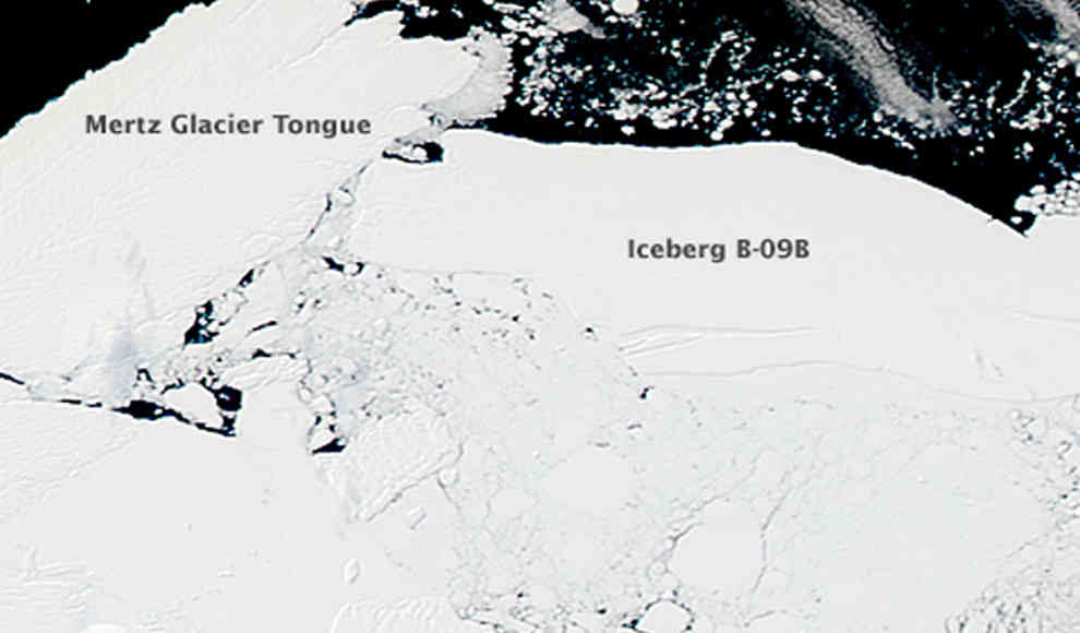 Klimawandel lässt Gletscher in der Antarktis abbrechen