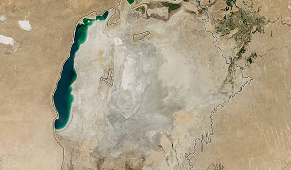Östlicher Aralsee vollständig ausgetrocknet