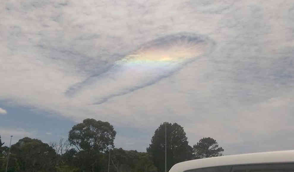 Extrem seltene Fall-Strick-Wolke fotografiert