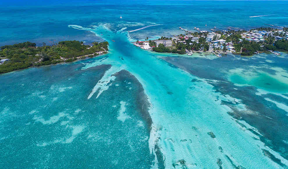 Bebauung des Belize Barrier Reef