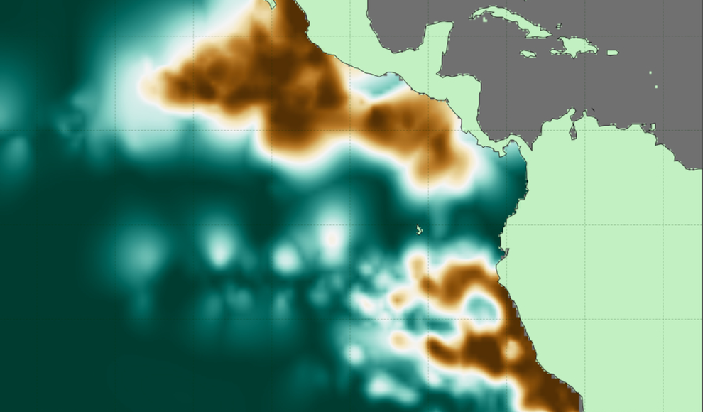 Sauerstoff-Minimum-Zonen (Todeszonen) im Pazifik