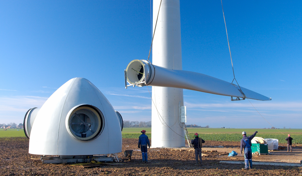 Neue Windkraftanlage in Deutschland