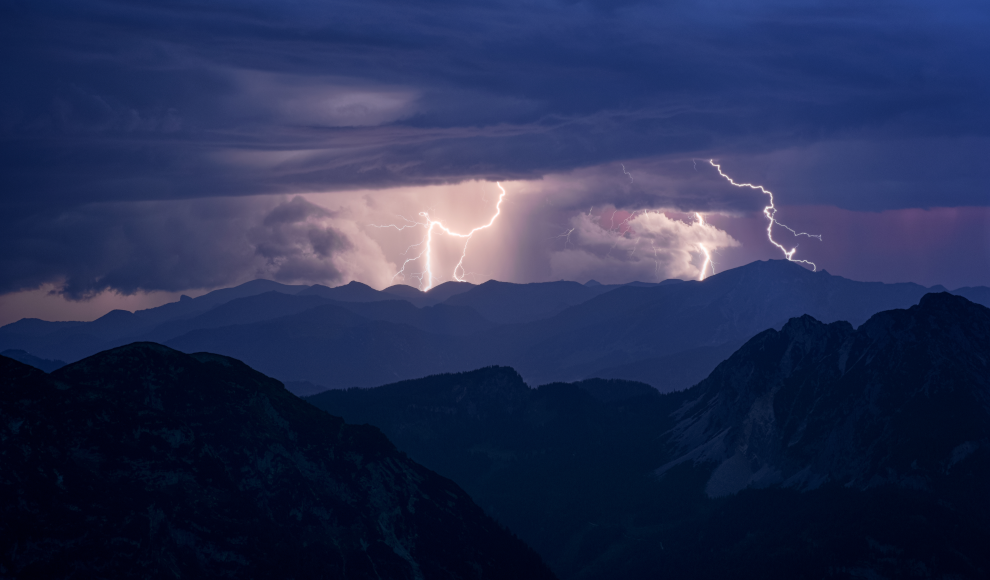 Gewitter in den Alpen